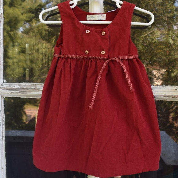 Zara Other - Zara Baby Girl Collection Red Corduroy Dress